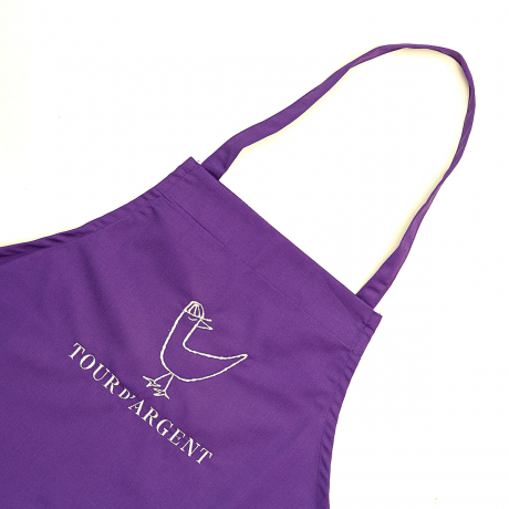 Tablier violet pour enfant brodé Tour d'Argent