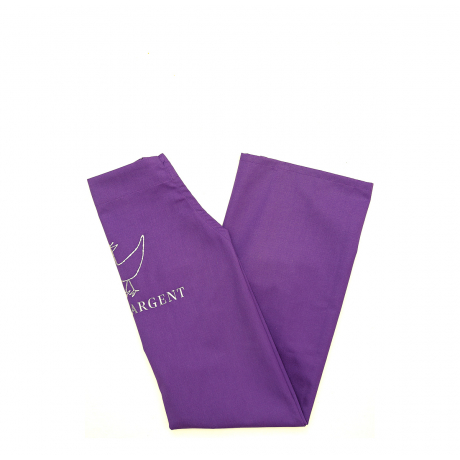 Tablier violet pour enfant brodé Tour d'Argent