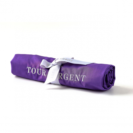 Tablier violet pour enfant brodé Tour d'Argent