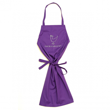 Tablier violet pour enfant brodé Tour d'Argent