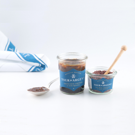Duo sel & sauce Mac Arthur au vin rouge Tour d'Argent