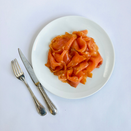 String-smoked salmon