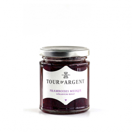 Meeker raspberry jam with geranium rosat