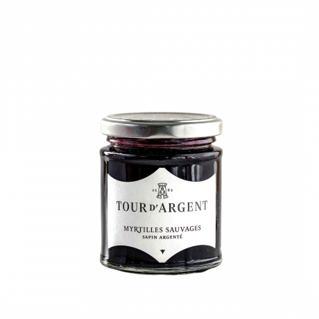 Wild blueberry jam with silver fir