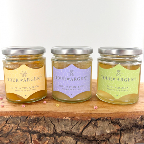 Set de dégustation - 3 miels récoltés en Gâtinais