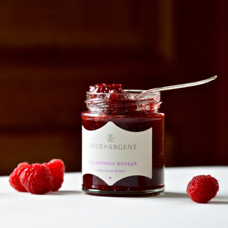 Confiture framboises Meeker & géranium rosat