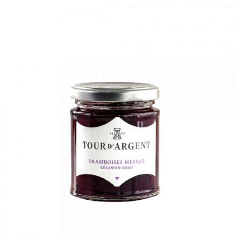 Confiture framboises Meeker & géranium rosat