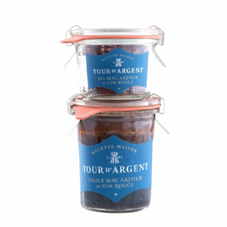 Duo sel & sauce Mac Arthur au vin rouge Tour d'Argent